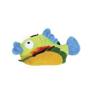 Fish Taco by Vibrant Life Plush Dog Chew Toy, Size: Small 8" Long, Chew Level 2